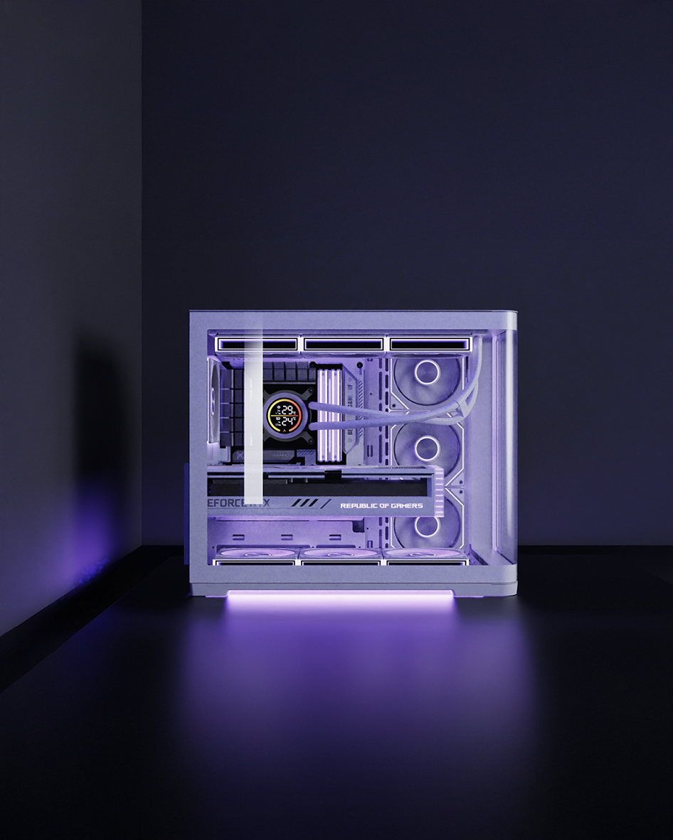 SPIRE UD50C White – Mid-Tower Gaming PC Case