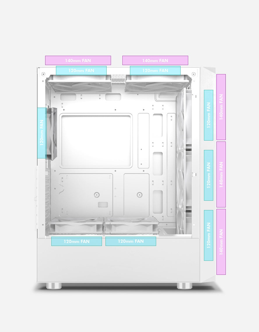 PC gamer case - G30 TRUE FORCE - Tempered glass