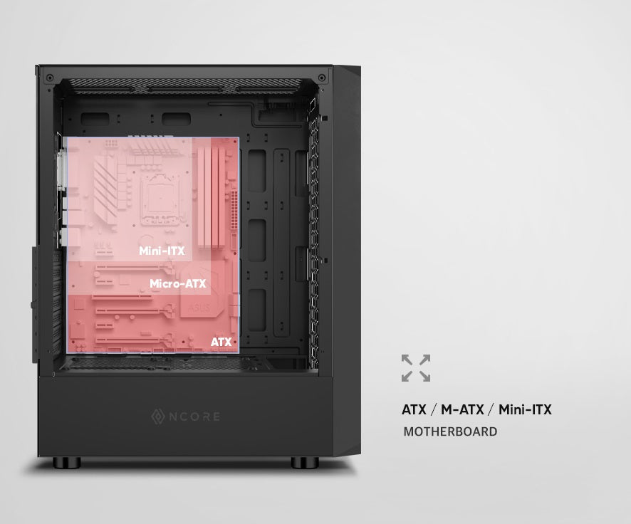 PC gamer case - G30 TRUE FORCE - Tempered glass