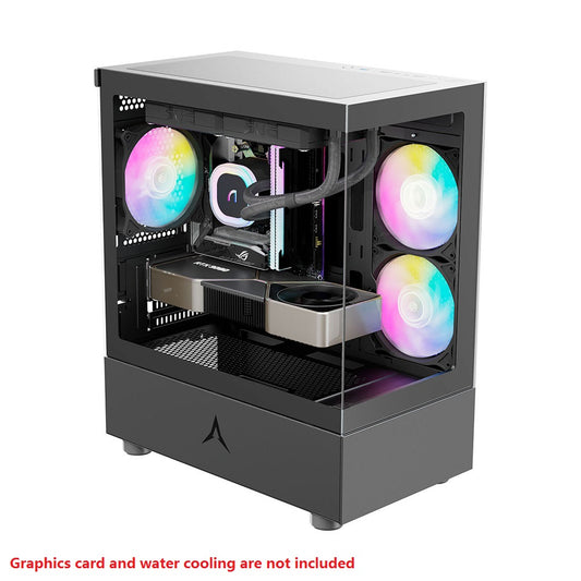 PC gamer case - U20M BLACK - Tempered glass - RGB