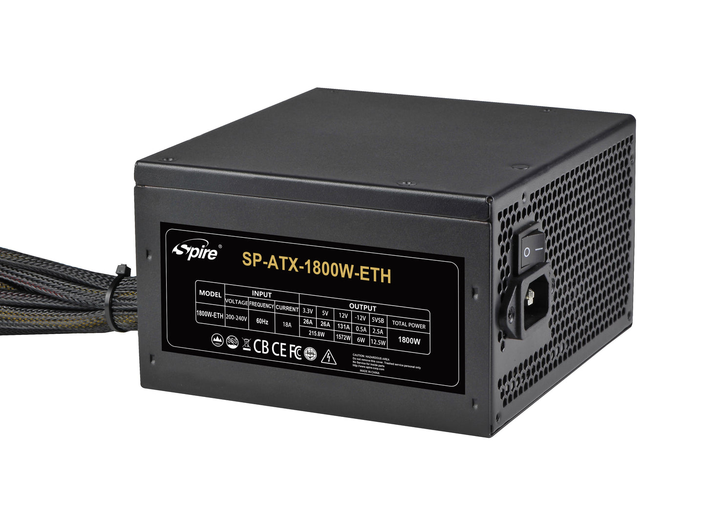 1800W POWER SUPPLY - SP-ATX-1800W-BTC / ETH