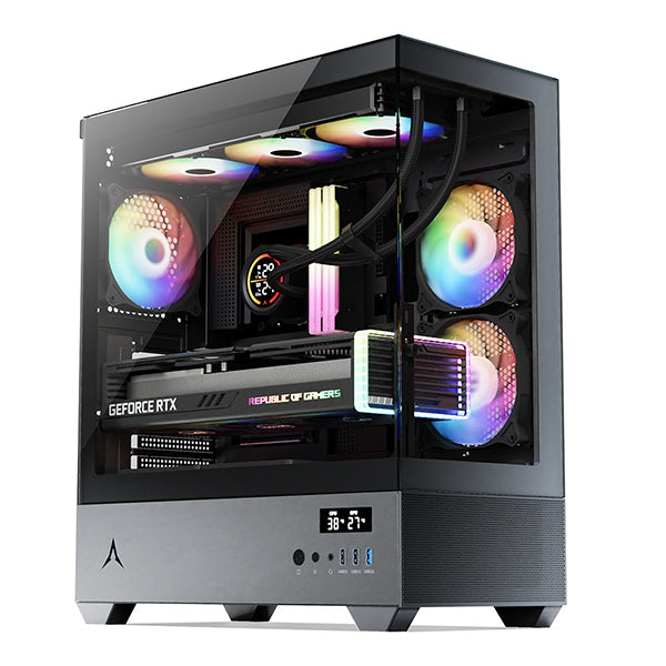 PC gamer case - U30P  RGB BLACK - Tempered glass