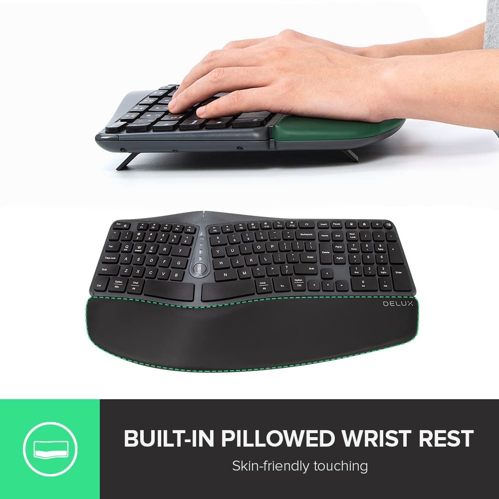 Wireless Ergonomic keyboard - SP-DLGM901D-2.4GBT