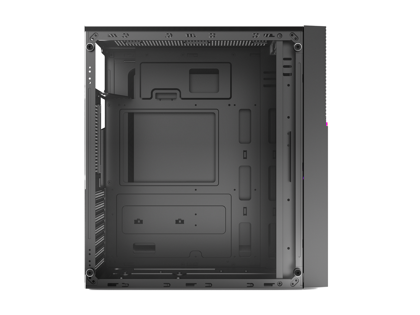 1540 Middle ATX PC Case with Pre-installed 500W Power Supply - SPO1540B-500Z-E12U3