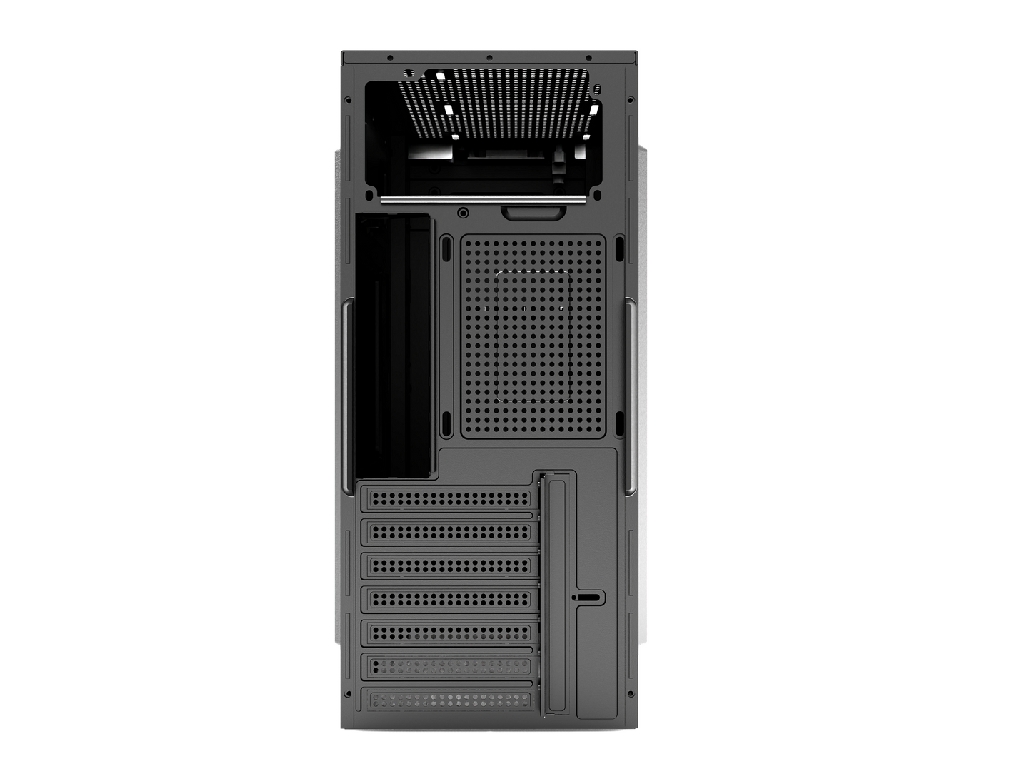 1540 Middle ATX PC Case with Pre-installed 500W Power Supply - SPO1540B-500Z-E12U3