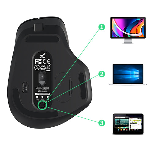 Ergonomic mouse - Bluetooth - SP-DLM912-2.4GBT