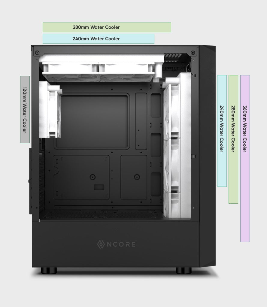 PC gamer case - G30 BLACK TRUE FORCE - Tempered glass – Spire-Corp