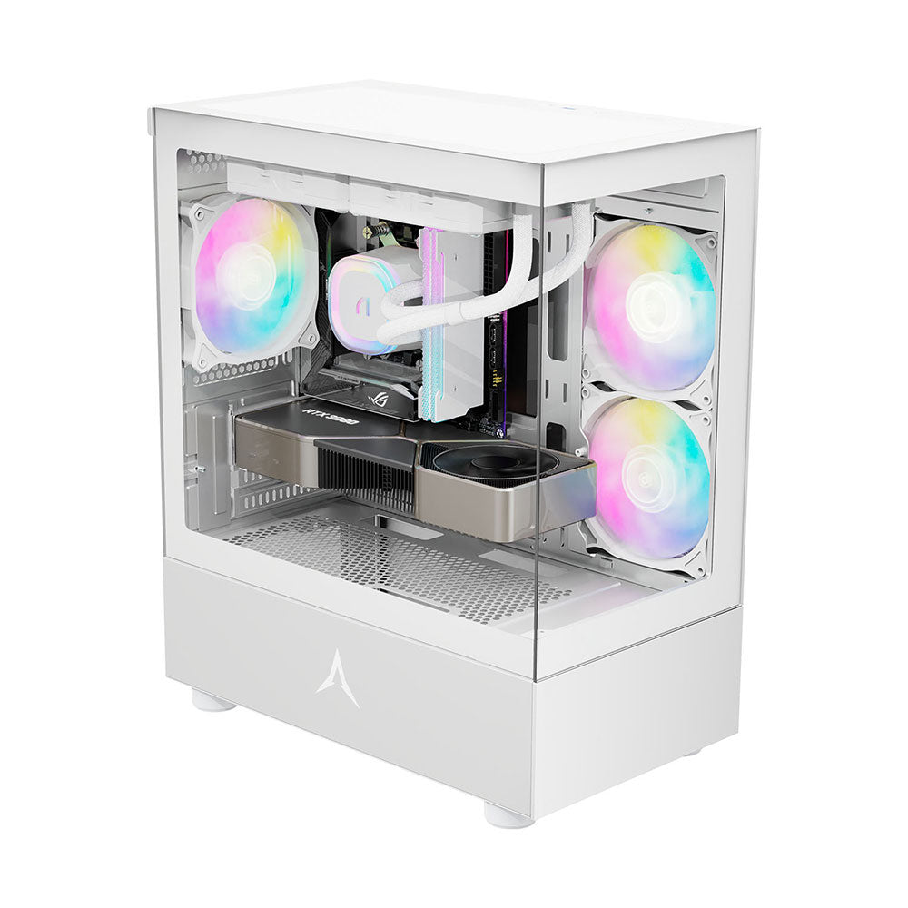 PC gamer case - U20M  WHITE - Tempered glass - RGB