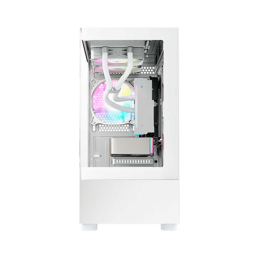 PC gamer case - U20M  WHITE - Tempered glass - RGB