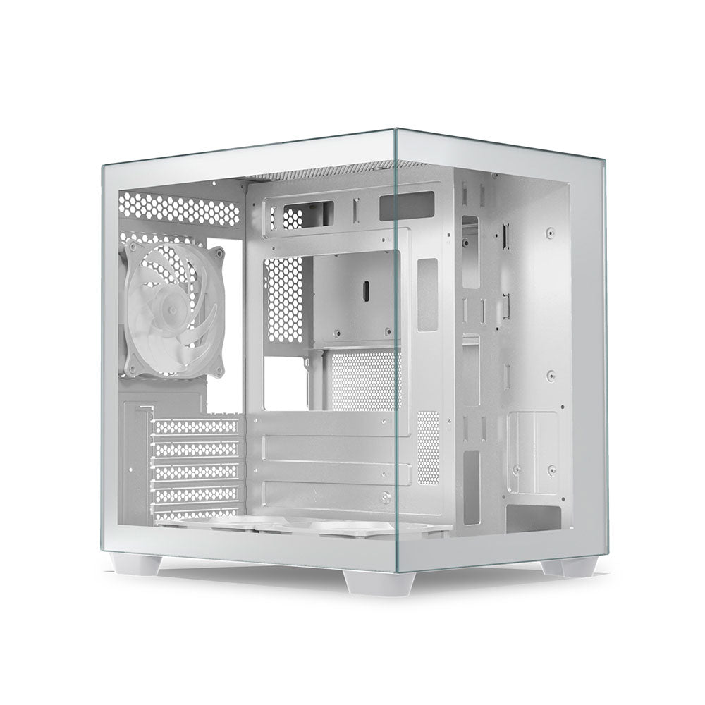 SPIRE UD20M White – Mid-Tower Gaming PC Case - Tempered glass - RGB