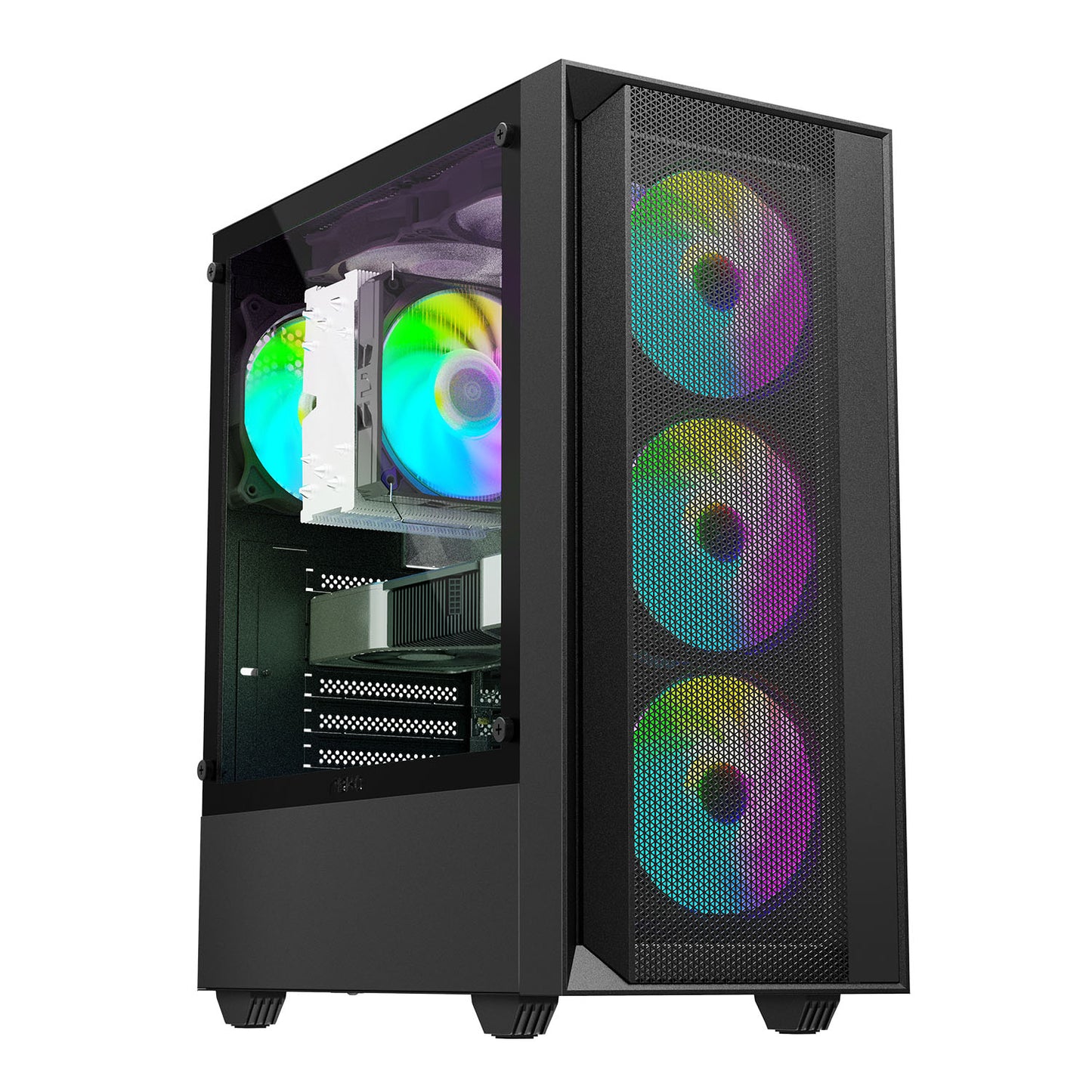 PC gamer case - G20 BLACK - TEMPERED GLASS SIDE PANEL