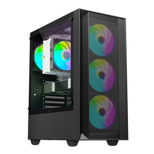 PC gamer case - G20 BLACK - TEMPERED GLASS SIDE PANEL