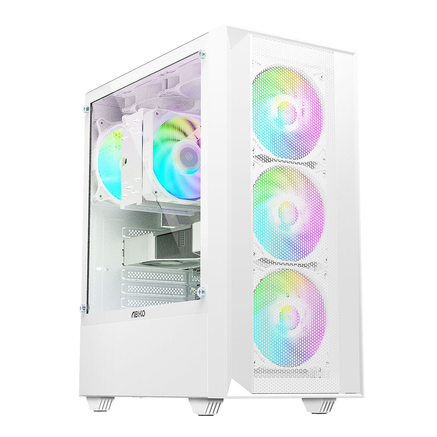 PC gamer case - G20 WHITE- TEMPERED GLASS SIDE PANEL